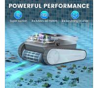 Aspiradora inalámbrica para piscinas - Robot limpiador automático - Resistente al agua IPX8 - 10 kg