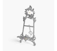 Assorted Collections Soportes de caballete de latón para Art Deco, pinturas, imágenes, señales de boda, soporte de menú, soporte para fotos decorativas de hogar de (Plata, 9 Pulgadas)