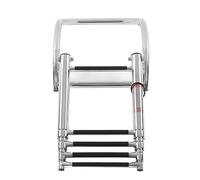 Astibym Escalera de Muelle para Barcos Plegable de Acero Inoxidable | Acero Inoxidable 304, Pedales Antideslizantes, Almacenamiento Plegable, Montaje en Popa, Escalera para Cubierta de Baño