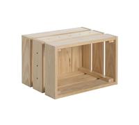 Astigarraga Caja Homebox de madera maciza de pino encajable y apilable 25,6x38,4x28 cm