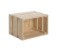 Astigarraga Caja Homebox de madera maciza de pino encajable y apilable 25,6x38,4x28 cm