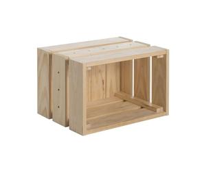 Astigarraga Caja Homebox de madera maciza de pino encajable y apilable 25,6x38,4x28 cm