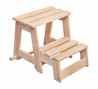 Astigarraga Escalera taburete de madera de 2 peldaños