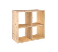 Astigarraga Estantería modular 6 cubos dinamic pino macizo 70,8 x 70,8 x 33 cm