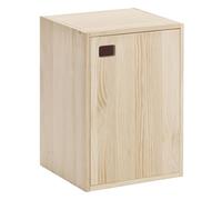 Astigarraga Kit Line Armario Almacenaje Dinamic 1 Puerta y 2 Baldas, Madera Pino - 53,5x37,3x33cm