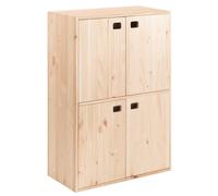 Astigarraga Kit Line Armario Almacenaje Dinamic 4 Puertas y 4 baldas, Madera Pino - 105,4x70,8x33cm