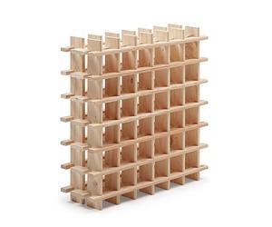 Astigarraga Kit Line Botellero Modular Rioja para 36 Botellas, Madera Maciza Pino - 75x75x22 cm