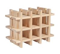 Astigarraga Kit Line Botellero Modular Rioja para 9 Botellas, Madera Maciza Pino - 32,5x43x22 cm