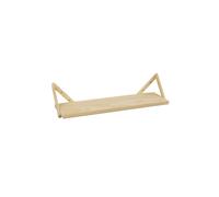 Astigarraga Kit Line Estante de Pared y 2 Soportes Triangle, 15x62x18 cm, Madera Maciza Pino