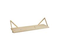 Astigarraga Kit Line Estante de Pared y 2 Soportes Triangle, 21x92x26 cm, Madera Maciza Pino