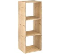 Astigarraga kit line estantería modular 3 cubos dinamic, madera maciz