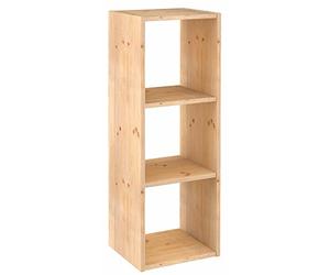 Astigarraga Kit Line Estantería Modular 3 Cubos Dinamic, Madera Maciza Pino - 105,4x36,2x33 cm