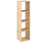 Astigarraga Kit Line Estantería Modular 4 Cubos Dinamic, Madera Maciza Pino - 140x36,2x33 cm