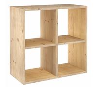 Astigarraga Kit Line Estantería Modular 4 Cubos Dinamic, Madera Maciza Pino - 70,8x70,8x33 cm