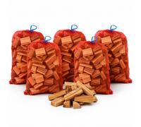 Astillas de Madera Natural para Encender Chimenea, Estufa y Barbacoa, Encendido Rápido y Limpio, Leña Seca para Fuego, Parrilla y Camping, Interior y Exterior, Pack de 3 Sacos