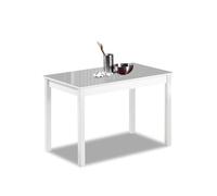 Astimesa - Mesa de Cocina con Tapa de Cristal Color Gris - Estructura Burdeos - Ideal para Cocinas Pequeñas y Decoración Minimalista - Práctica para Organizar Espacios - Medidas: 100 cm x 60 cm.