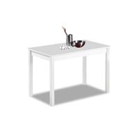 ASTIMESA - Mesa de Cocina con Tapa laminada Color Gris- Estructura Blanca- Ideal para Cocinas Pequeñas y Decoración Minimalista - Práctica para Organizar Espacios - Medidas: 110 cm x 70 cm.