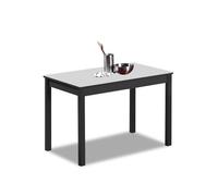 Astimesa - Mesa de Cocina con Tapa laminada Color Gris- Estructura Negra- Ideal para Cocinas Pequeñas y Decoración Minimalista - Práctica para Organizar Espacios - Medidas: 100 cm x 60 cm.