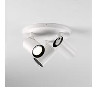 Astro Aqua Triple: Foco triple redondo, acabado blanco mate, IP44, casquillo GU10