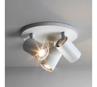 Astro Ascoli Triple: Foco empotrable redondo, blanco, con tres luces, casquillo GU10