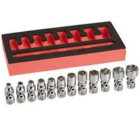 Astro Pneumatic Tool Juego de 12 llaves de vaso flexibles de 1/4 pulgadas, métricas de 6 puntos