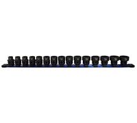 Astro Tools - Llaves de vaso de impacto de perfil bajo de 1,27 cm, 15 piezas, métricas (78215)