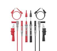 AstroAI Conjunto de Accesorios para Multímetros, Kit de Accesorios de 8 Cables de Prueba con Pinzas de Cocodrilo, Sondas de Cable, Mini Ganchos y Puntas para Multímetro