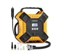 AstroAI Inflador Ruedas Coche de 160 PSI 12V con Larga Vida Útil, Compresor Aire Portátil, Compresor Aire Coche, Hinchador Ruedas Coche con Luz LED, Pantalla Digital y Manómetro para Coche y Etc.