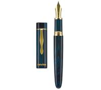 Asvine C2000 Germany Cumberland Ebonite #8 Pluma estilográfica de punta extrafina, bolígrafo grande hecho a mano con caja convertidora, color azul