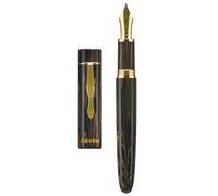 Asvine C2000 Germany Cumberland Ebonite #8 - Pluma estilográfica de punta fina, grande hecha a mano con caja convertidora, color marrón