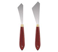 Asyduey 2 Uds.Cuchillo Raspador de Pintura de Acero Inoxidable, Raspadores de Mezcla, de Pintura, Cuchillo para Pintar, Herramienta de Arte