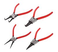 Asyduey 4PC 180MM Juego de Alicates para Anillos EláSticos Juego de Alicates para Circlips Alicates Curvos Internos Externos de 7 Pulgadas en Alicates Externos Clips de RetencióN