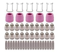 Asyduey AG60-55 WSD-60 Cortador de Plasma Boquillas de Punta de Soplete de Corte Kit de Consumibles Accesorios de Cortador de Plasma 50PK