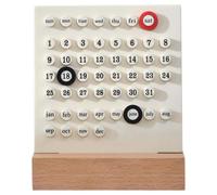 Asyduey Calendario de Escritorio de Madera, Calendario Perpetuo, Regalos úNicos para el Hogar Retro, VisualizacióN de la Fecha del Mes, Decoraciones de Escritorio para Oficina,