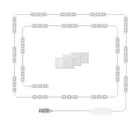 Asyduey Luces LED de Tocador para Espejo, Luces para Tocador de Maquillaje, 20x3 LED USB 5V 3 Luces de Espejo de Colores, Espejo No Incluido