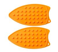 Asyduey Mini Almohadilla de Plancha de Silicona Resistente Al, Soporte de Planchado PortáTil para Viajes y Mini Plancha para Acolchar, Color Naranja