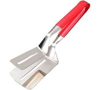 Asyduey Pinzas de Doble Cara Anti-Escaldaduras, Clip Multifuncional de Pala de Acero Inoxidable para Alimentos, Utilizado para Bistec, Pan, Hamburguesa, Etc.