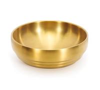 Asyduey Tazón de Sopa Grande de Acero Inoxidable Dorado de 7,3 Pulgadas, de Sashimi de Doble Pared de 35 Onzas, Tazón Irrompible para Restaurante en Casa