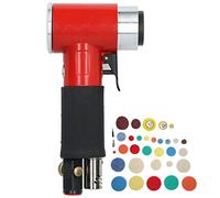 AT - 1500R60 Lijadora neumática excéntrica de aire para encerar, pulir y eliminar el óxido, 15000 rpm, con 60 accesorios para bricolaje (válvula americana)