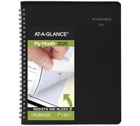 AT-A-GLANCE Agenda mensual 2026, 7 x 8.75 pulgadas, tamaño mediano, notas rápidas, color negro (76080526)