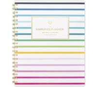 AT-A-GLANCE Planificador académico semanal y mensual 2026-2027, 12 meses de julio-junio, 8-1/2 x 11 pulgadas, simplificado por Emily Ley, Happy Stripe (EL49-905A)