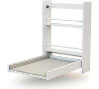 AT4 - Cambiador plegable madera de pared con colchón EAZY Blanco