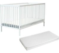 AT4 - Cuna bebé con colchón ONE madera - Blanco - 70 x 140 - 144 x 72.50 x 82 cm