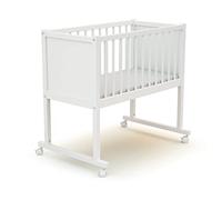 AT4 - Cuna bebé Confort Madera - Blanco - 40 x 80-86 x 58.50 x 80 cm