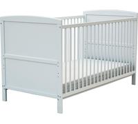 AT4 - Cuna bebé evolutiva LUNA madera - Blanco - 70 x 140 - 144 x 74,5 x 79 cm