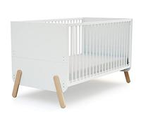 AT4 - Cuna bebé evolutiva PIRATE madera - Blanco/Haya Barnizada - 70 x 140-147,5 x 78 x 87,5 cm