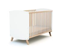 AT4 - Cuna bebé madera - Blanco - 60 x 120-123 x 64 x 85 cm