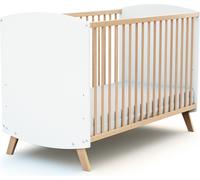 AT4 - Cuna bebé madera - Blanco - 60 x 120 - 123 x 64 x 85 cm
