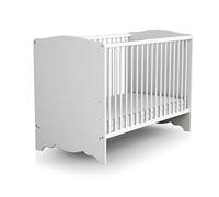 AT4 - Cuna bebé MARELLE madera - Blanco - 60 x 120-123 x 64 x 88 cm