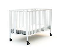 AT4 - Cuna bebé plegable ESSENTIEL madera - Blanco - 60 x 120-124,5 x 64,5 x 87,5 cm